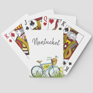 Nantucket  fiets in lavendel veld pokerkaarten