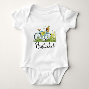 Nantucket fiets in lavendel veld romper