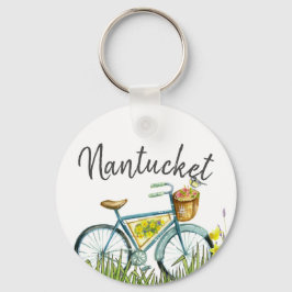 Nantucket  fiets in lavendel veld sleutelhanger