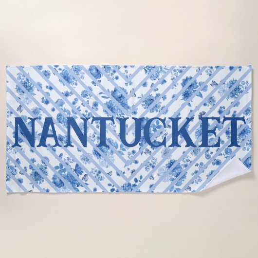 Nantucket Floral Beach Towel Strandlaken (Voorkant)