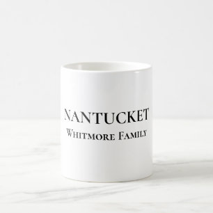 Nantucket Gepersonaliseerde Familie Naam Mok