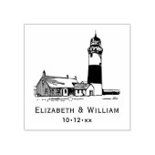 Nantucket gestileerde Sankaty Head Lighthouse Kopp Rubberstempel (Afrduk)
