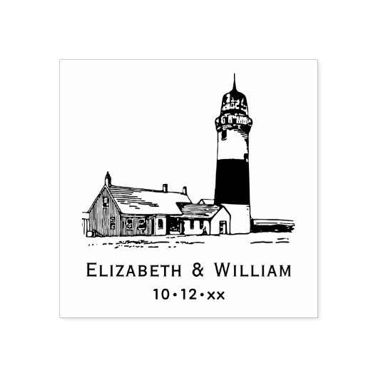 Nantucket gestileerde Sankaty Head Lighthouse Kopp Rubberstempel (Afrduk)