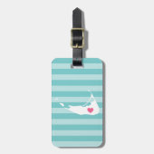 Nantucket Heart | geboortestad Bagagelabel (Voorkant verticaal)