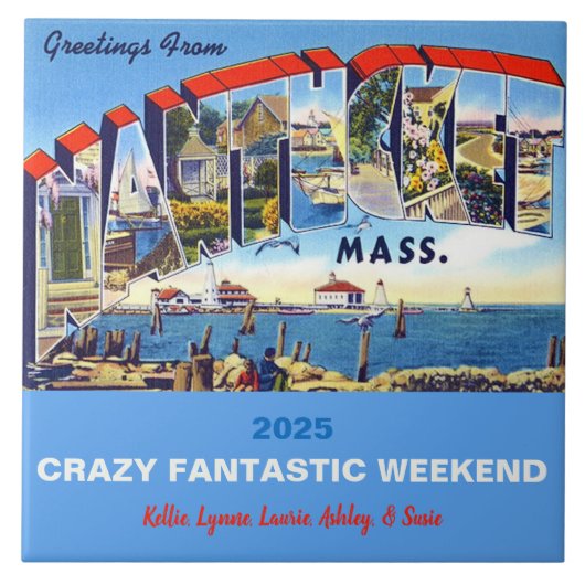 Nantucket-herinneringstegel Tegeltje (Voorkant)