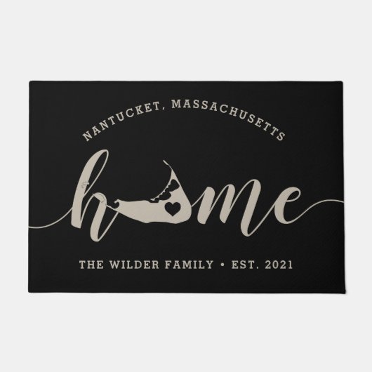 Nantucket Home Town - Gepersonaliseerd Deurmat (Voorkant)