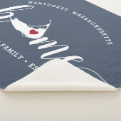 Nantucket Home Town - Gepersonaliseerd Sherpa Deken (3/4)