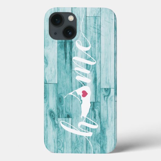 Nantucket Hometown Map Turquoise Wood Kijk uit Case-Mate iPhone Case (Achterkant)