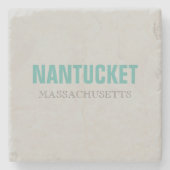 Nantucket Island Beach Stijl Stenen Onderzetter (Voorkant)