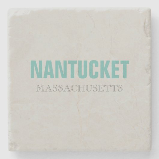 Nantucket Island Beach Style Stenen Onderzetter (Voorkant)