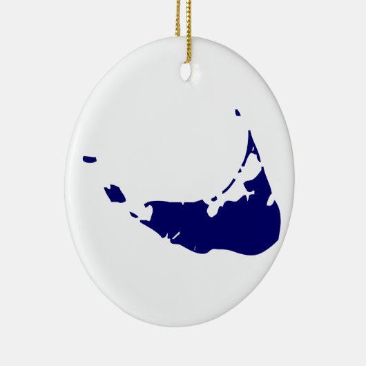 Nantucket Island Blue Keramisch Ornament (Rechts)