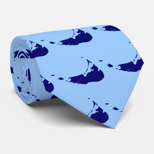 Nantucket Island Blue Stropdas (Opgerold)
