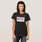 Nantucket Island Boston Massachusetts License Plat T-shirt (Voorkant volledig)