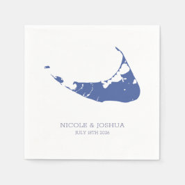 Nantucket Island Bruiloft Nantucket blauw Servet