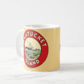 Nantucket Island Cirkel Decal Koffiemok (Voorkant links)