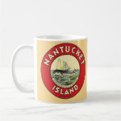 Nantucket Island Cirkel Decal Koffiemok (Links)