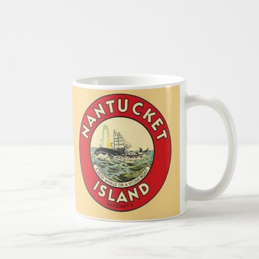 Nantucket Island Cirkel Decal Koffiemok (Rechts)