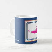 Nantucket Island Coffee Mok in Blue, White, roze (Voorkant links)