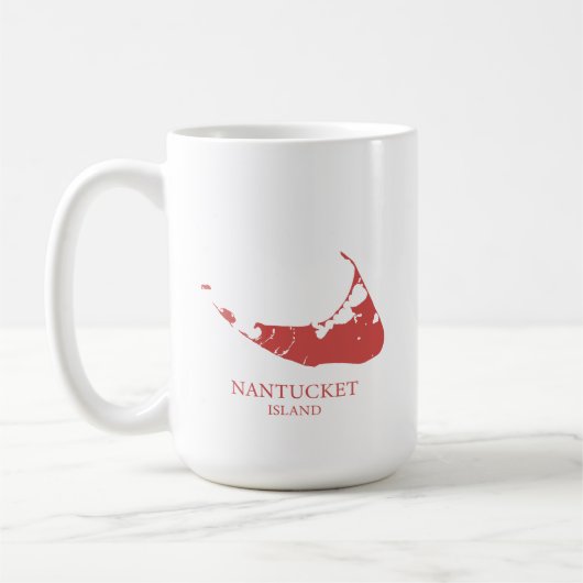 Nantucket Island Kaart Koffiemok (Links)