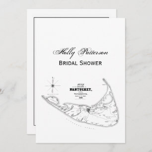 Nantucket Island MA  Map Black Kaart