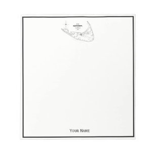Nantucket Island MA  Map Black Notitieblok