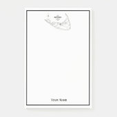 Nantucket Island MA  Map Black Post-it® Notes (Voorkant)