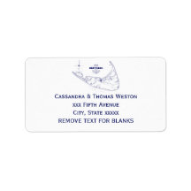 Nantucket Island MA  Map Navy Blue