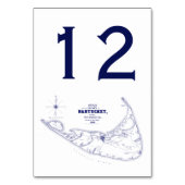 Nantucket Island MA  Map Navy Blue Kaart (Voorkant)