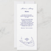 Nantucket Island MA  Map Navy Blue Kaart (Achterkant)