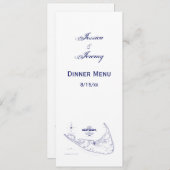 Nantucket Island MA  Map Navy Blue Kaart (Voorkant / Achterkant)