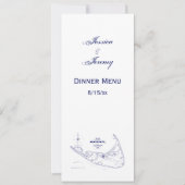 Nantucket Island MA  Map Navy Blue Kaart (Voorkant)