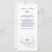 Nantucket Island MA  Map Navy Blue Kaart (Achterkant)