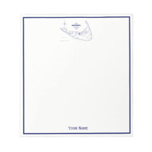 Nantucket Island MA  Map Navy Blue Notitieblok