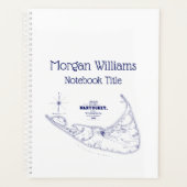 Nantucket Island MA  Map Navy Blue Planner (Voorkant)