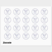 Nantucket Island MA  Map Navy Blue Ronde Sticker (Vel)