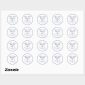 Nantucket Island MA  Map Navy Blue Ronde Sticker (Vel)
