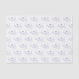 Nantucket Island MA  Map Navy Blue Tissuepapier