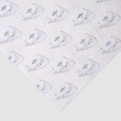 Nantucket Island MA  Map Navy Blue Tissuepapier (Detail)