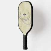 Nantucket Island MA TeaStain  Map Navy Blue Pickleball Paddle (Links)