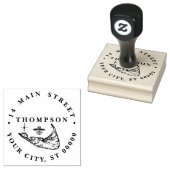 Nantucket Island MA vintage kaart Rubberstempel (Gestempeld)