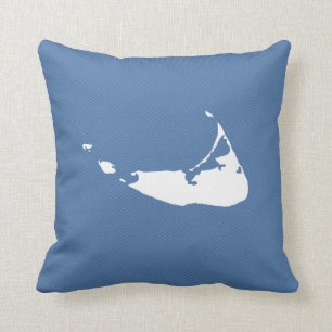 Nantucket Island Map Omkeerbare Square Pillow Kussen
