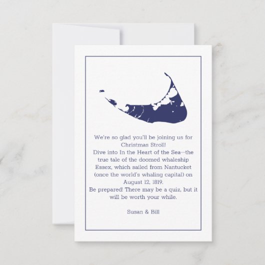 Nantucket Island marine kaart (Voorkant)
