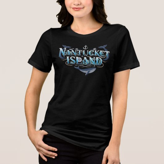 Nantucket Island, Massachusetts Tri-Blend Shirt (Voorkant)