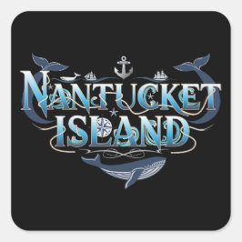 Nantucket Island, Massachusetts Vierkante Sticker