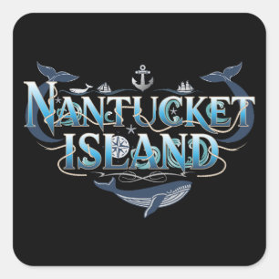 Nantucket Island, Massachusetts Vierkante Sticker