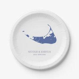 Nantucket Island Trouw Nantucket blauw Papieren Bordje