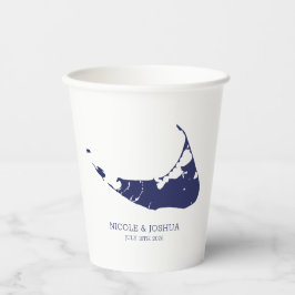 Nantucket Island Trouw Nantucket Marineblauw Papieren Bekers