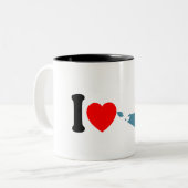 Nantucket Island Tweekleurige Koffiemok (Voorkant links)