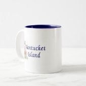 Nantucket Island Tweekleurige Koffiemok (Voorkant links)