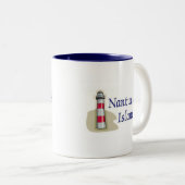 Nantucket Island Tweekleurige Koffiemok (Voorkant rechts)